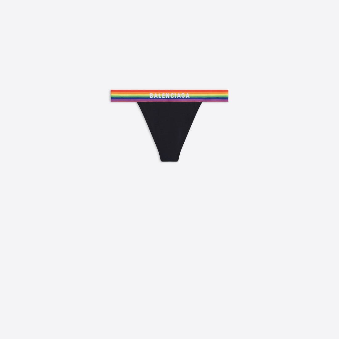 Women's Pride Sporty Thong in Black - 1