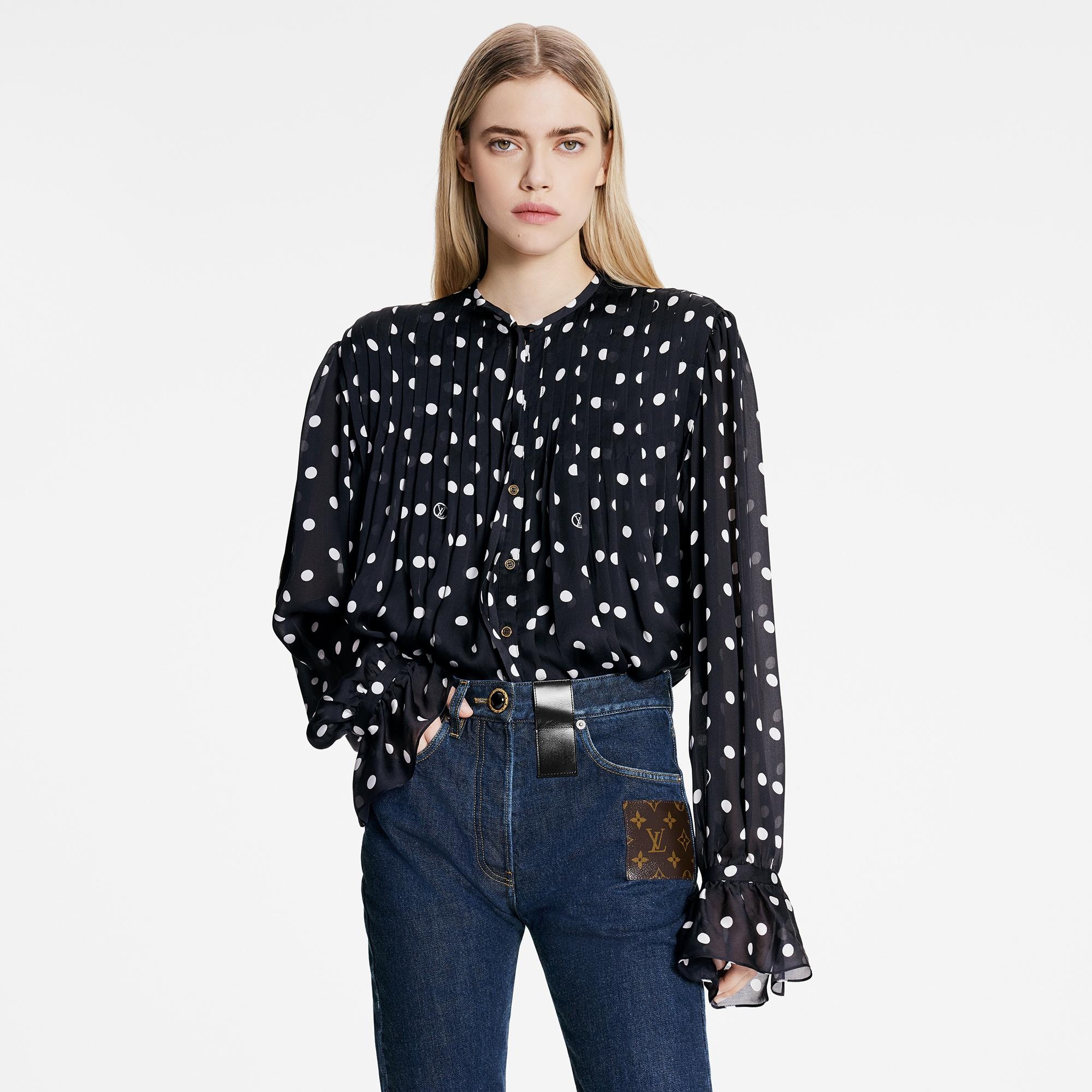 Monogram Patch Straight-Cut Jeans - 5