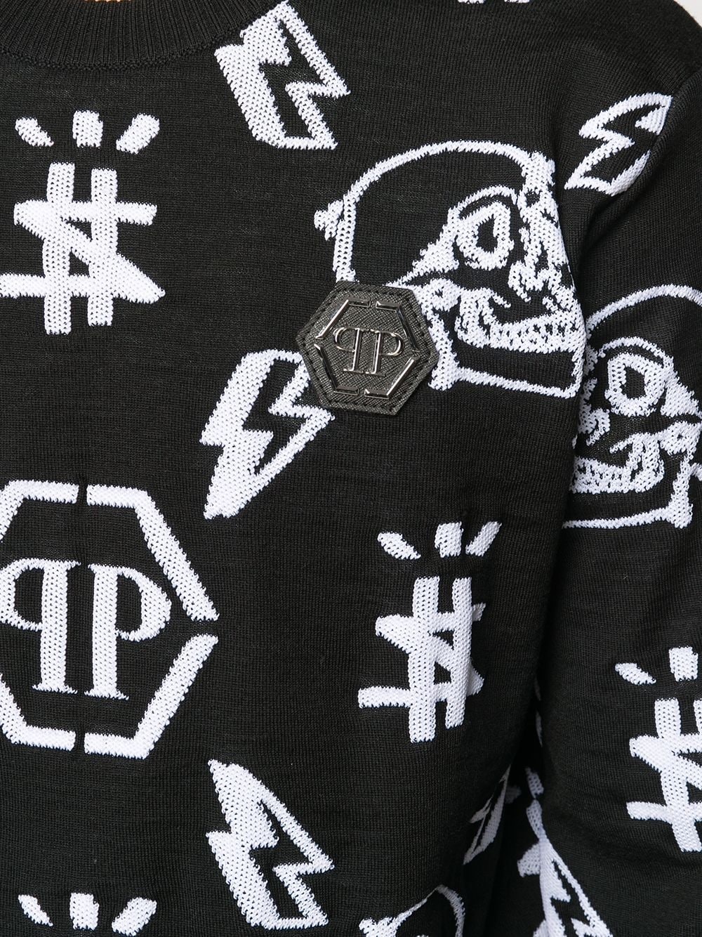 stitched icons jumper - 5