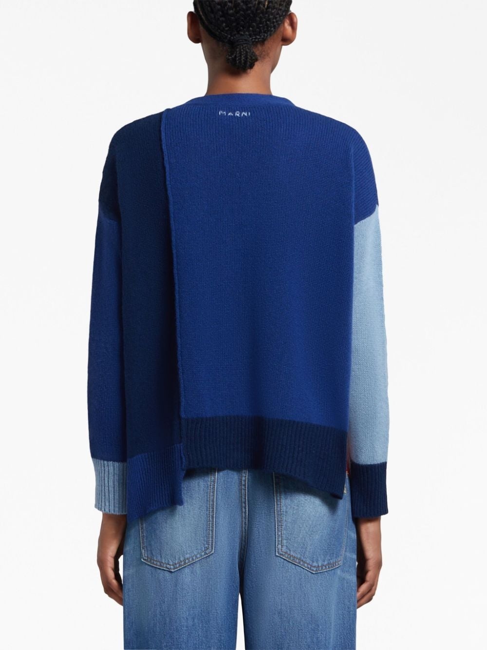 colour-block cashmere cardigan - 4
