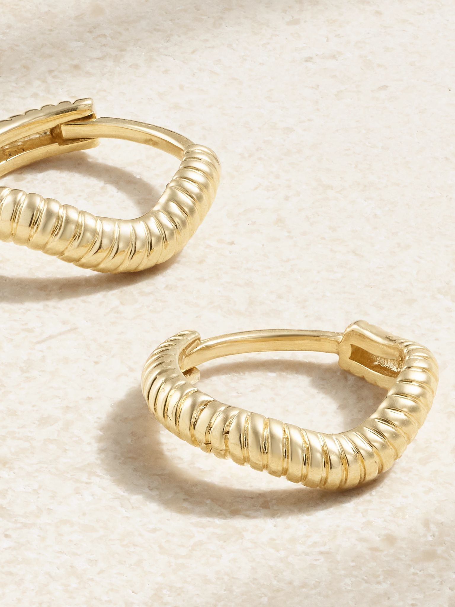 Freddie 14-karat gold hoop earrings Gold - 3