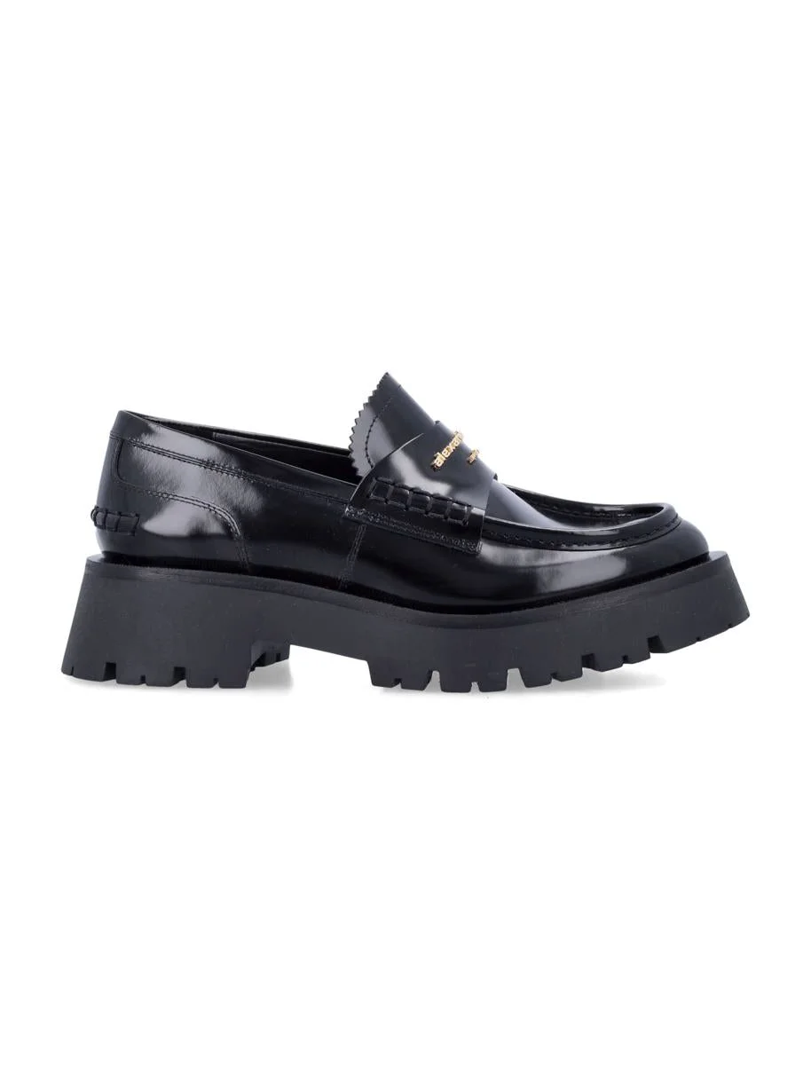 Alexander Wang Carter Mid-Heel Leather Loafers - 1