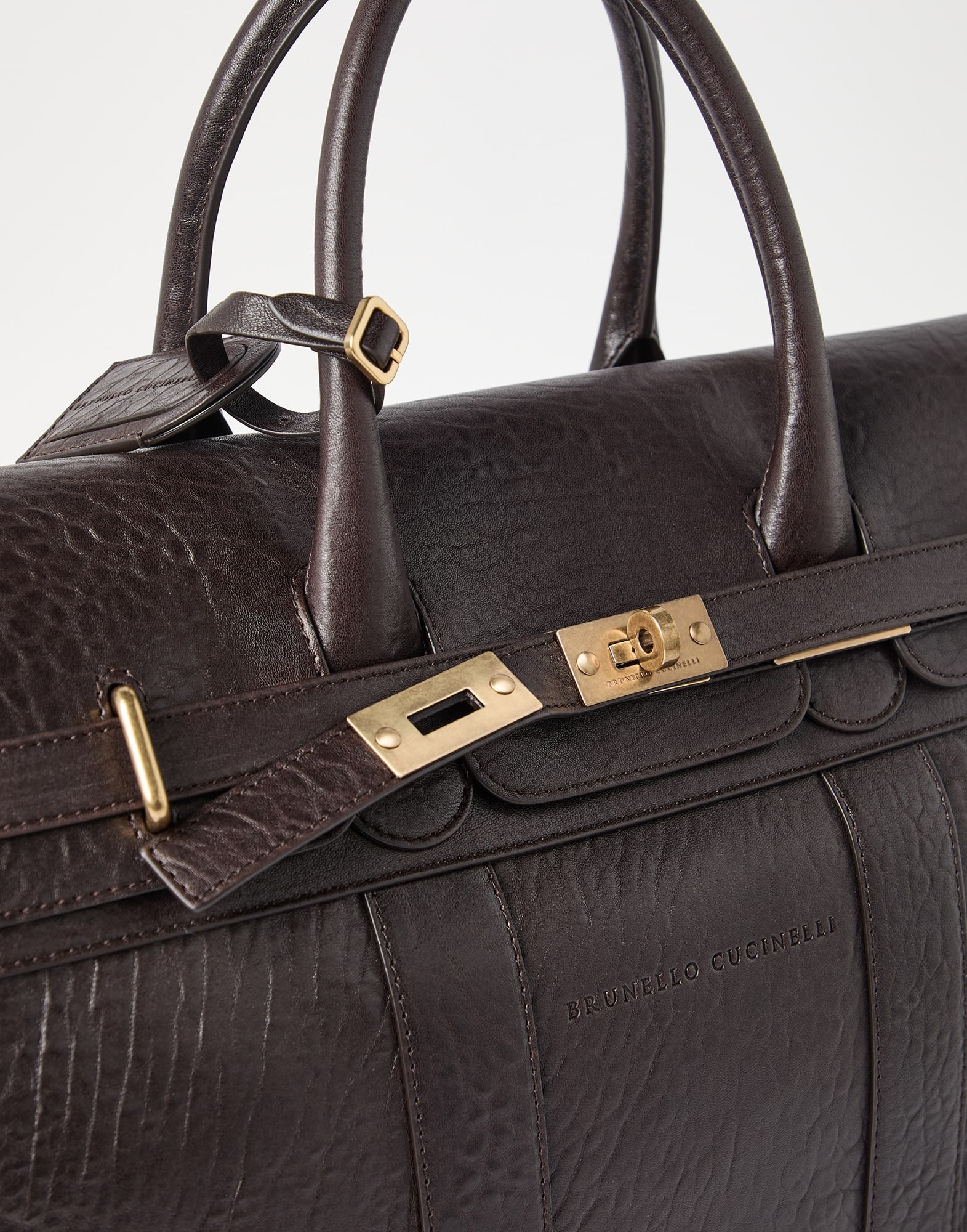 Textured grain leather country bag - 3