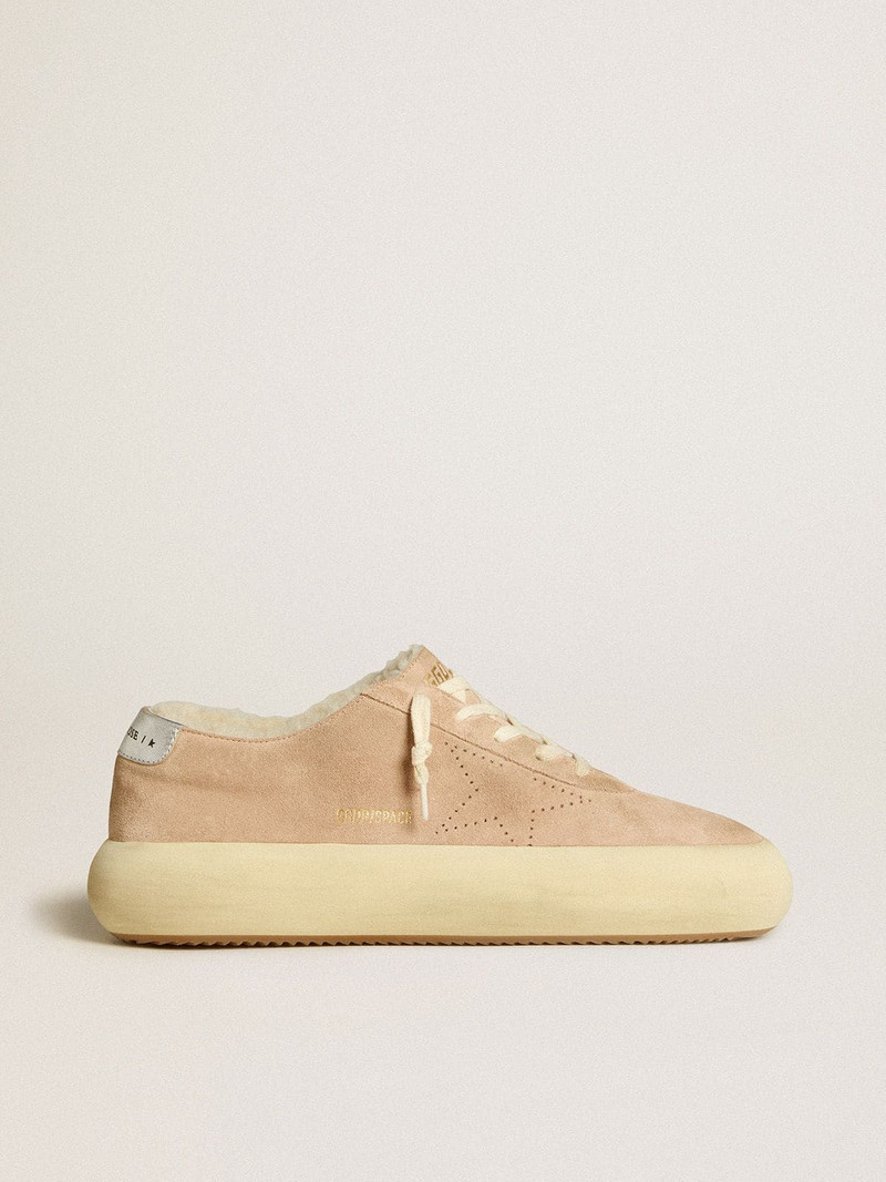 Men’s Space-Star in old rose suede with shearling lining 1