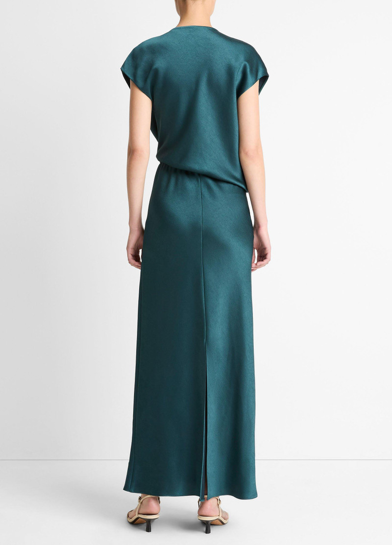 Vince Draped Satin Cowl-Neck Dress outlook