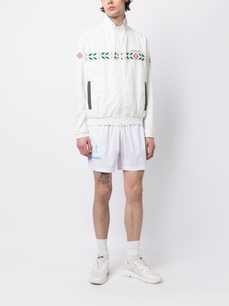 logo-print track shorts - 2