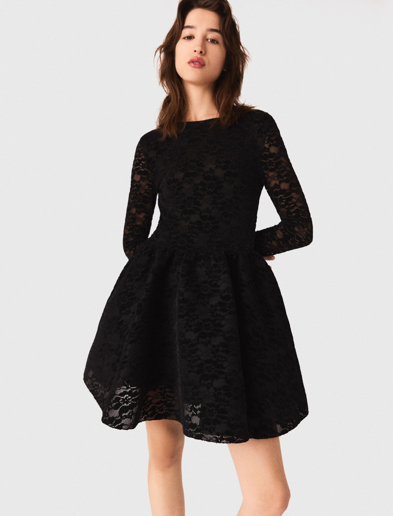Flared velvet mini dress 5