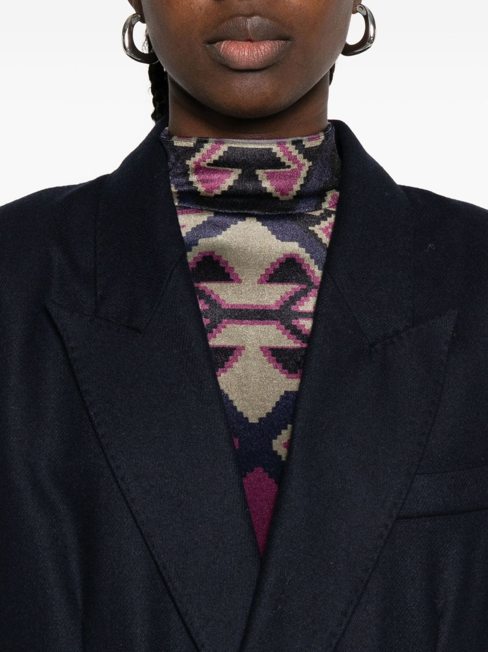 wool-blend double-breasted coat - 5