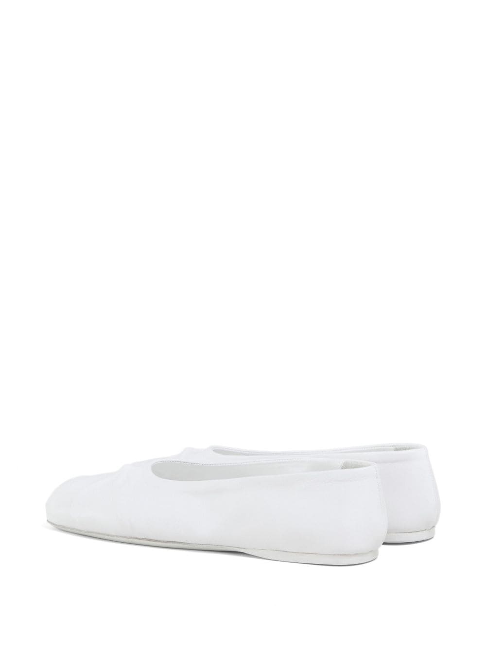 bow-embossed leather ballerina shoes - 3