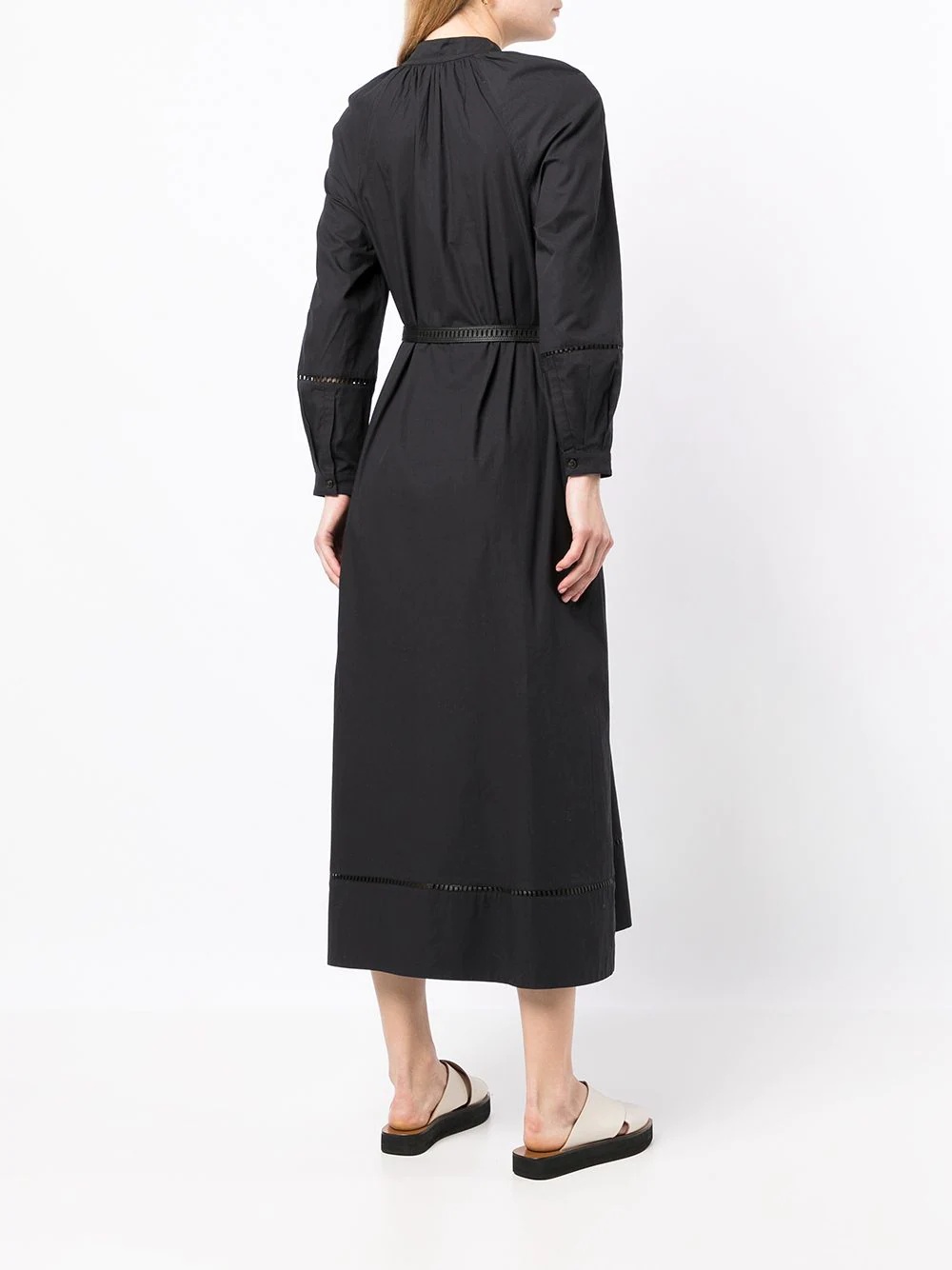 belted midi shirt dress - 4