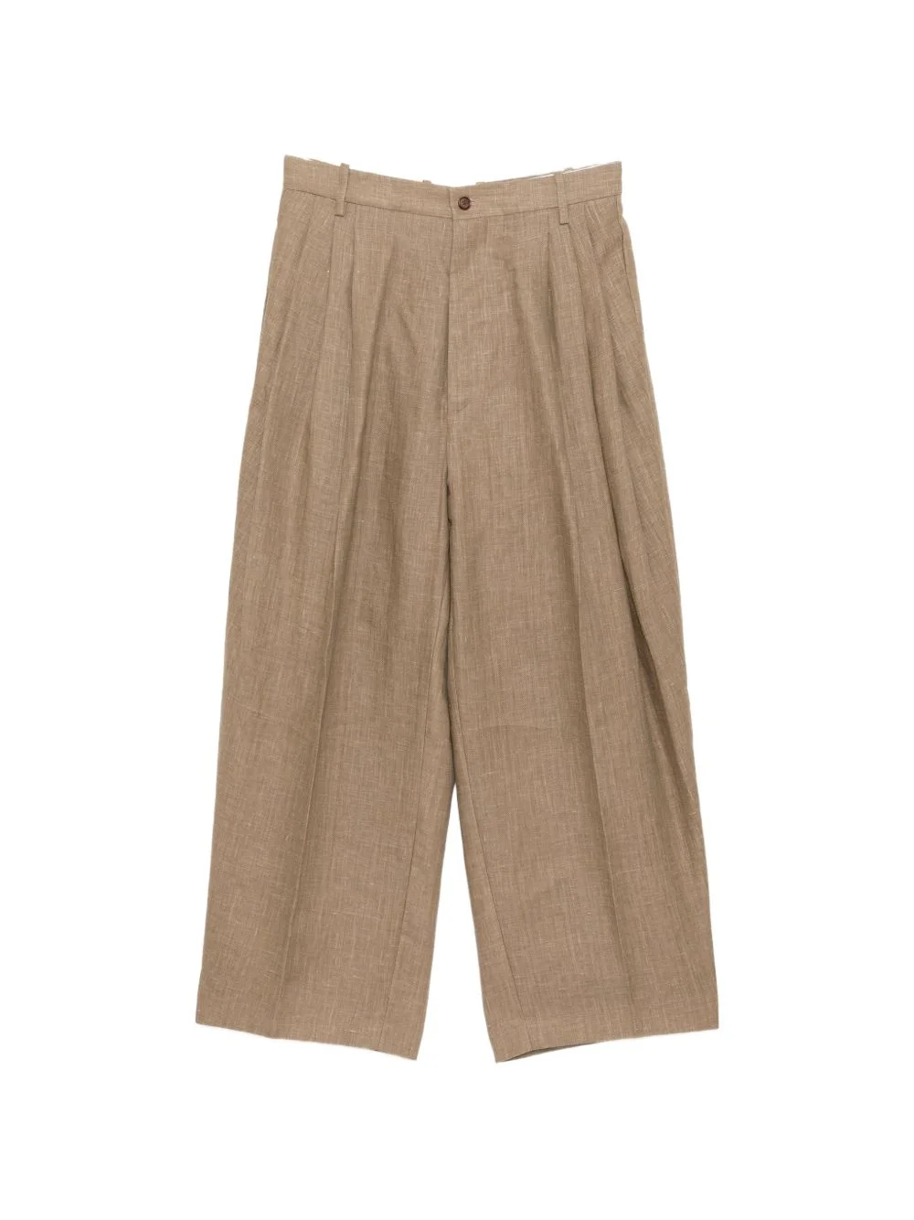 pleated wide-leg trousers - 1