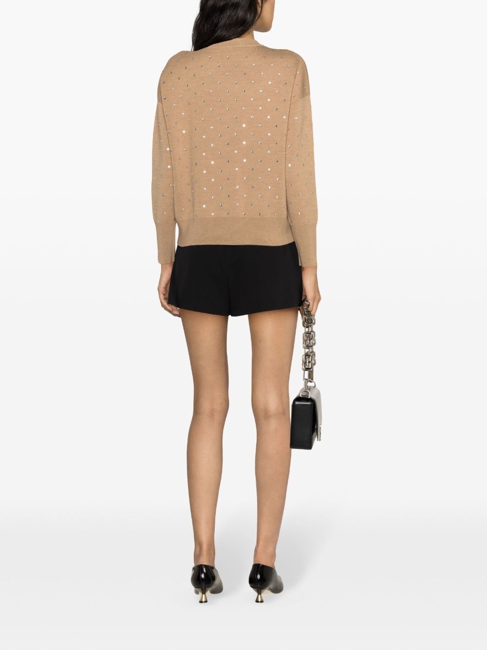 crystal-embellished wool jumper - 4