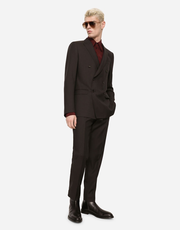 Double-breasted wool and silk Martini-fit suit - 8