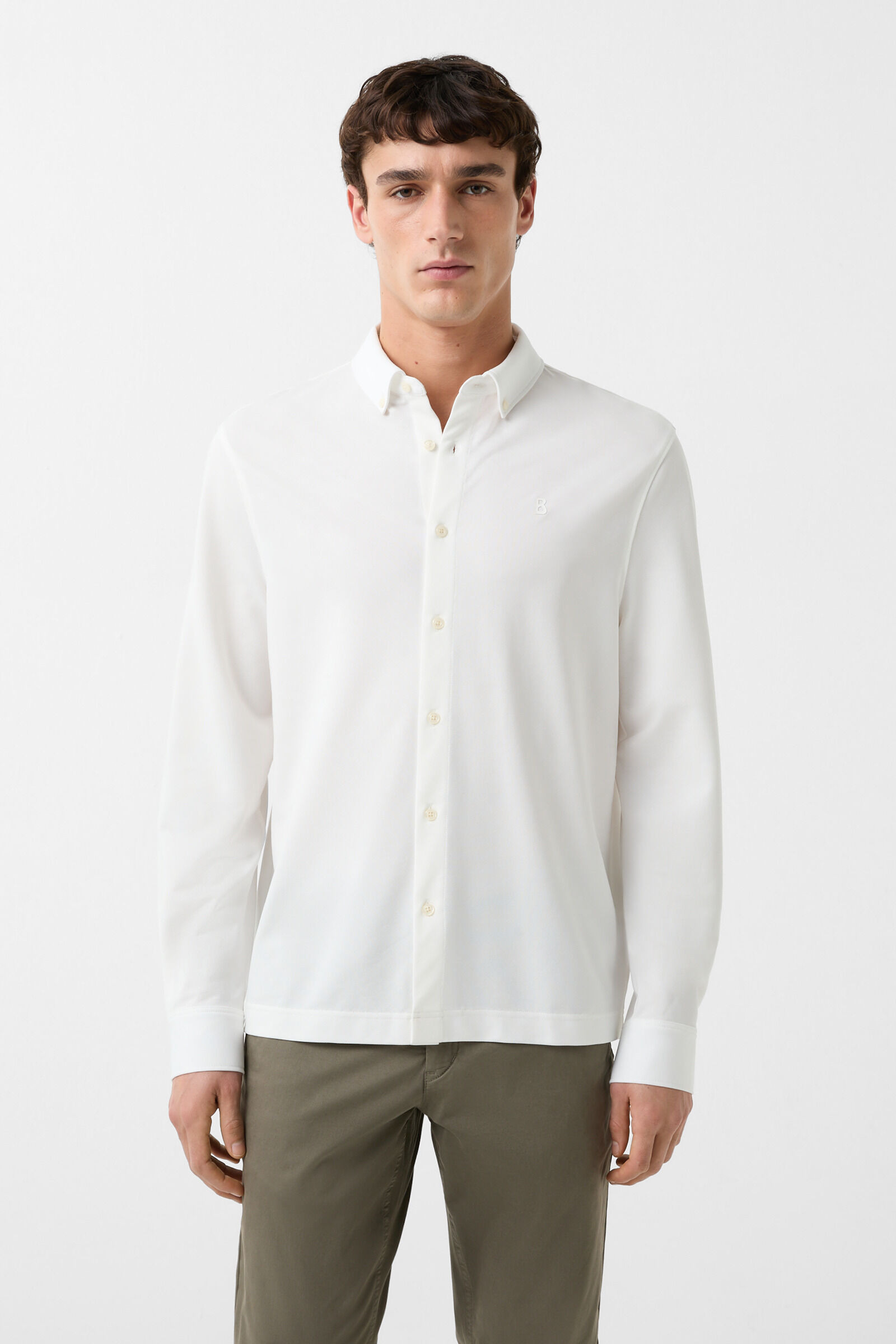 Piqué shirt Franz in Off-White - 2