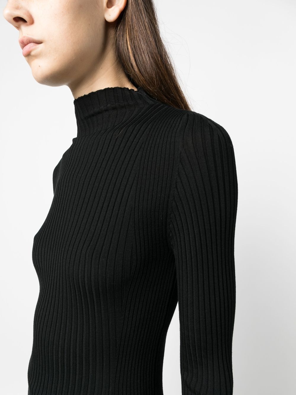 ribbed-knit merino top - 5