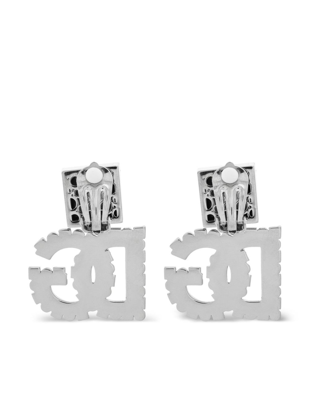 logo-plaque earrings - 3