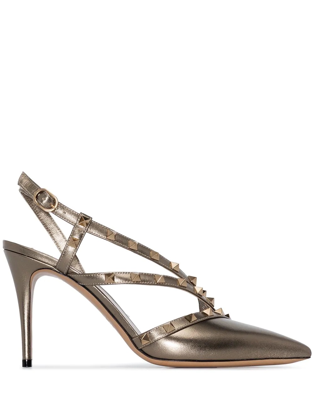 Rockstud 105mm slingback pumps - 1