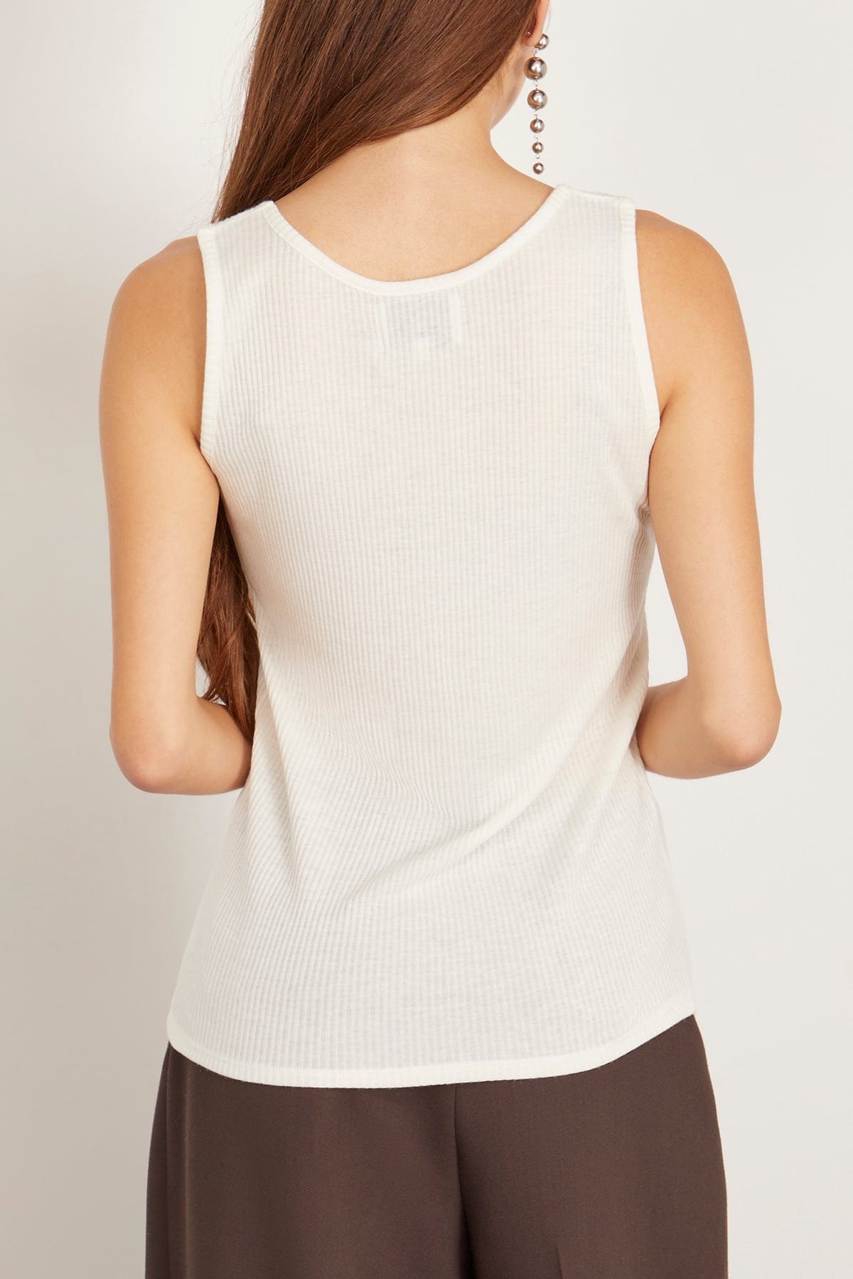 Alicudi Tank Top in Ivory - 4