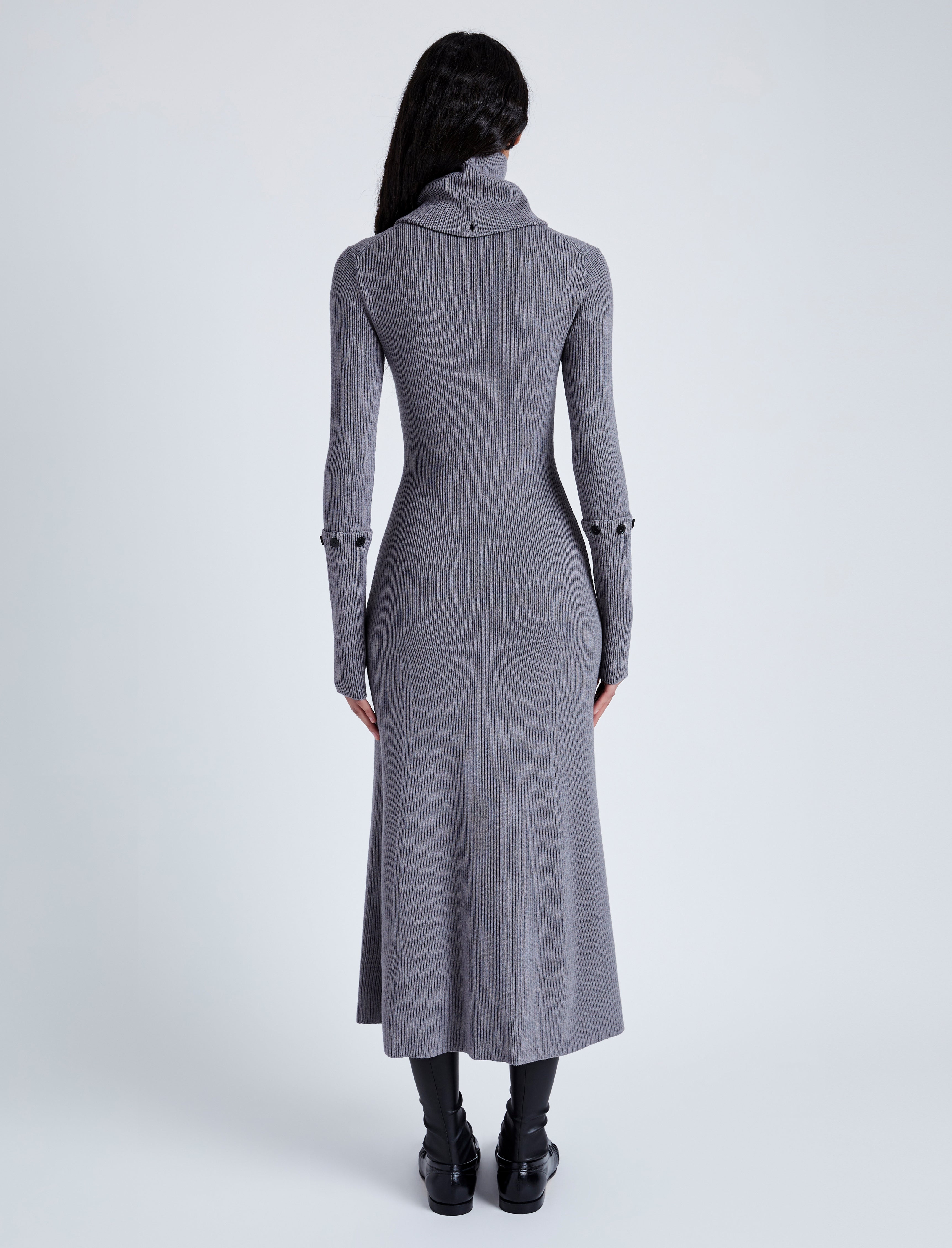 Jocelyn Dress in Midweight Viscose Rib - 4