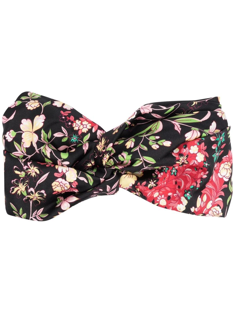 twisted floral-print headband - 1