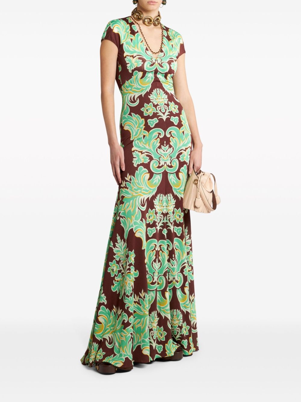graphic-print jersey dress - 2