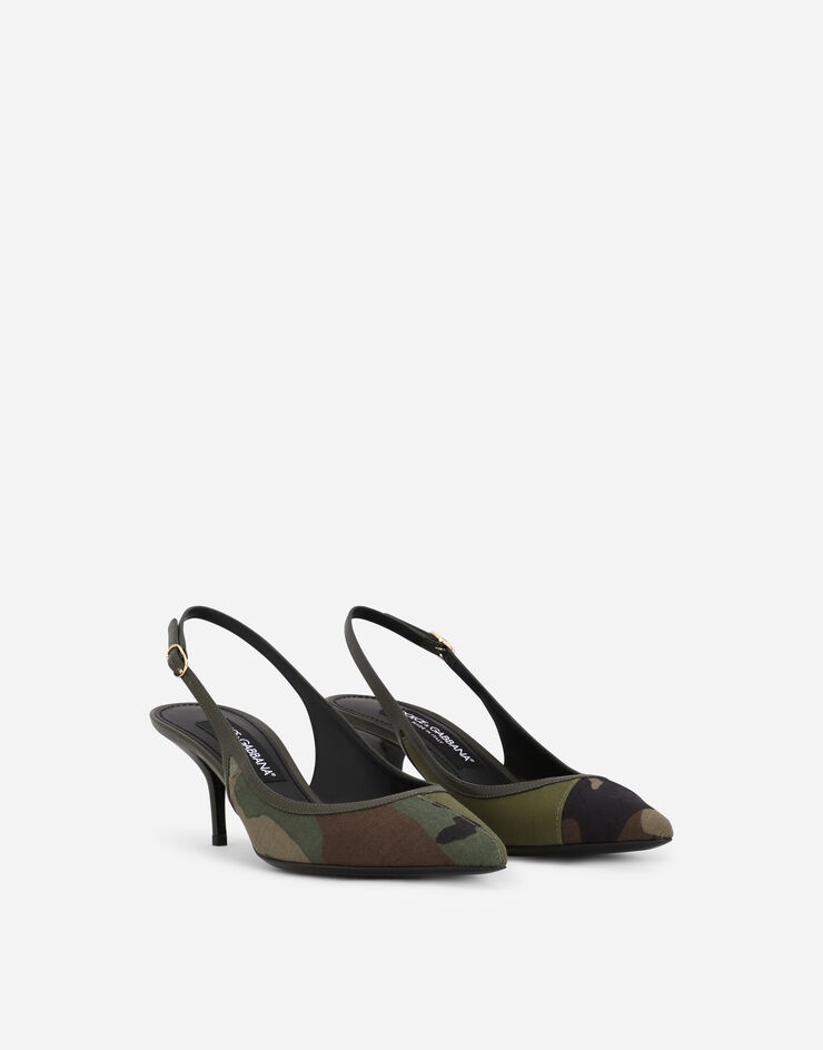 Camouflage patchwork slingbacks - 2