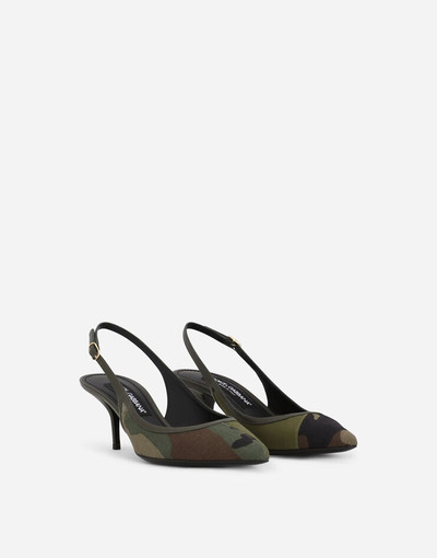 Dolce & Gabbana Camouflage patchwork slingbacks outlook