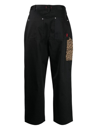 CLOT Carpenter leopard-print trim trousers outlook