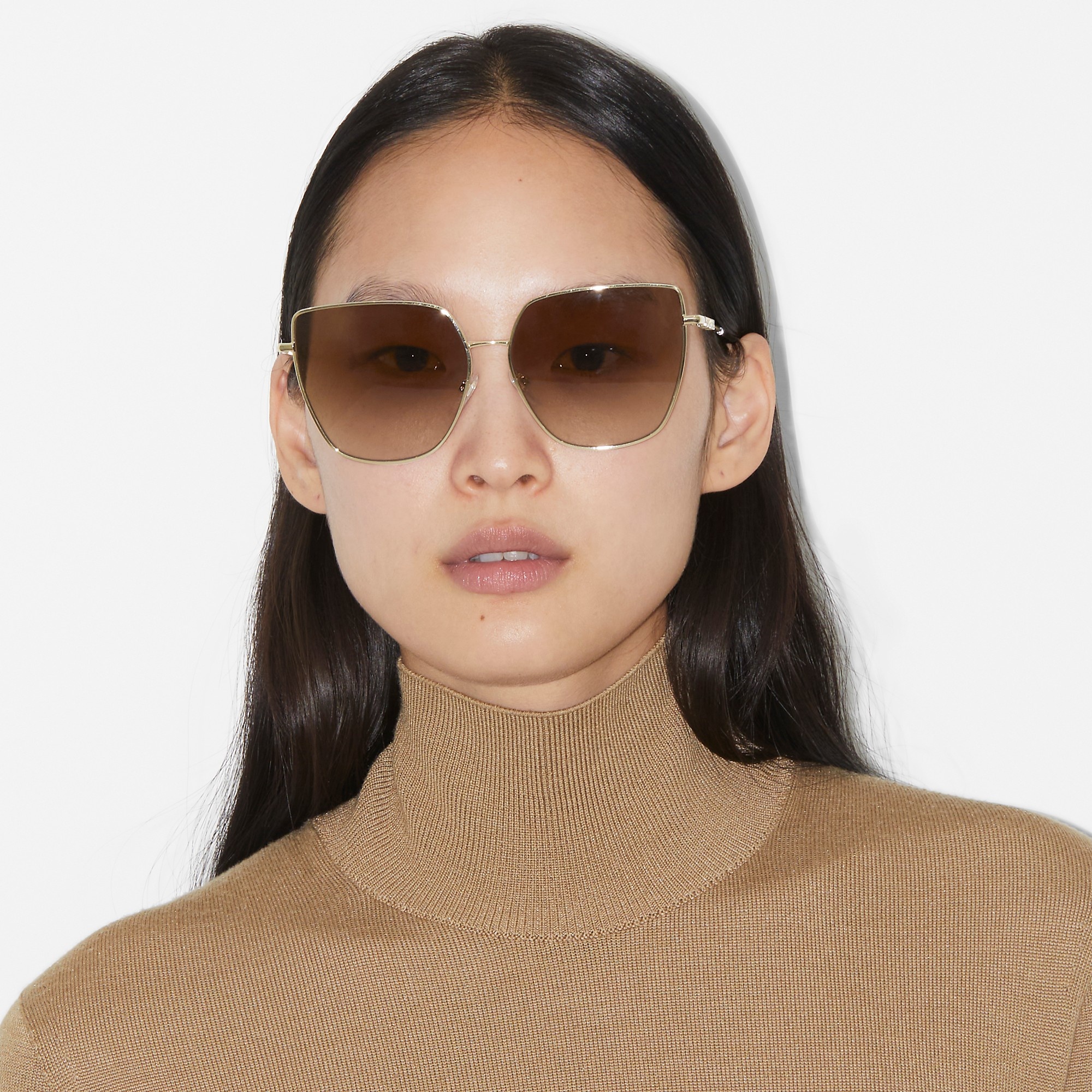 Oversized Cat-eye Frame Sunglasses - 4