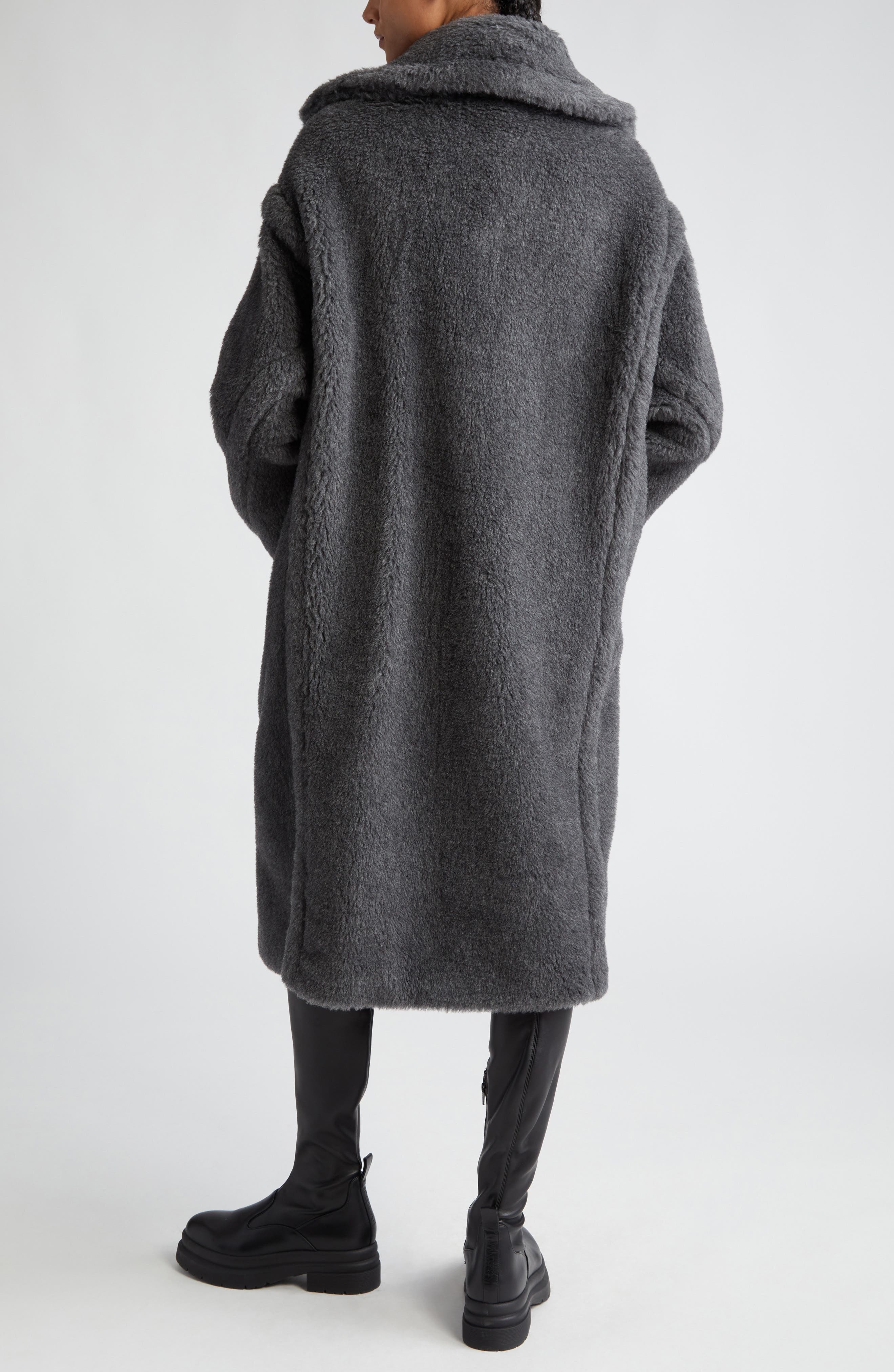 Max Mara Teddy Bear Icon Coat in Medium Grey at Nordstrom - 3