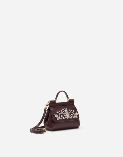 Dolce & Gabbana Dauphine calfskin Sicily mini bag with rhinestone embellishement outlook