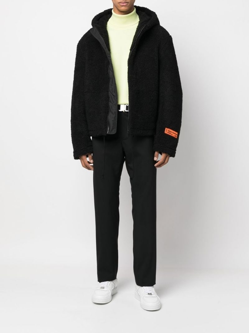 Heron Preston fleece hooded jacket outlook