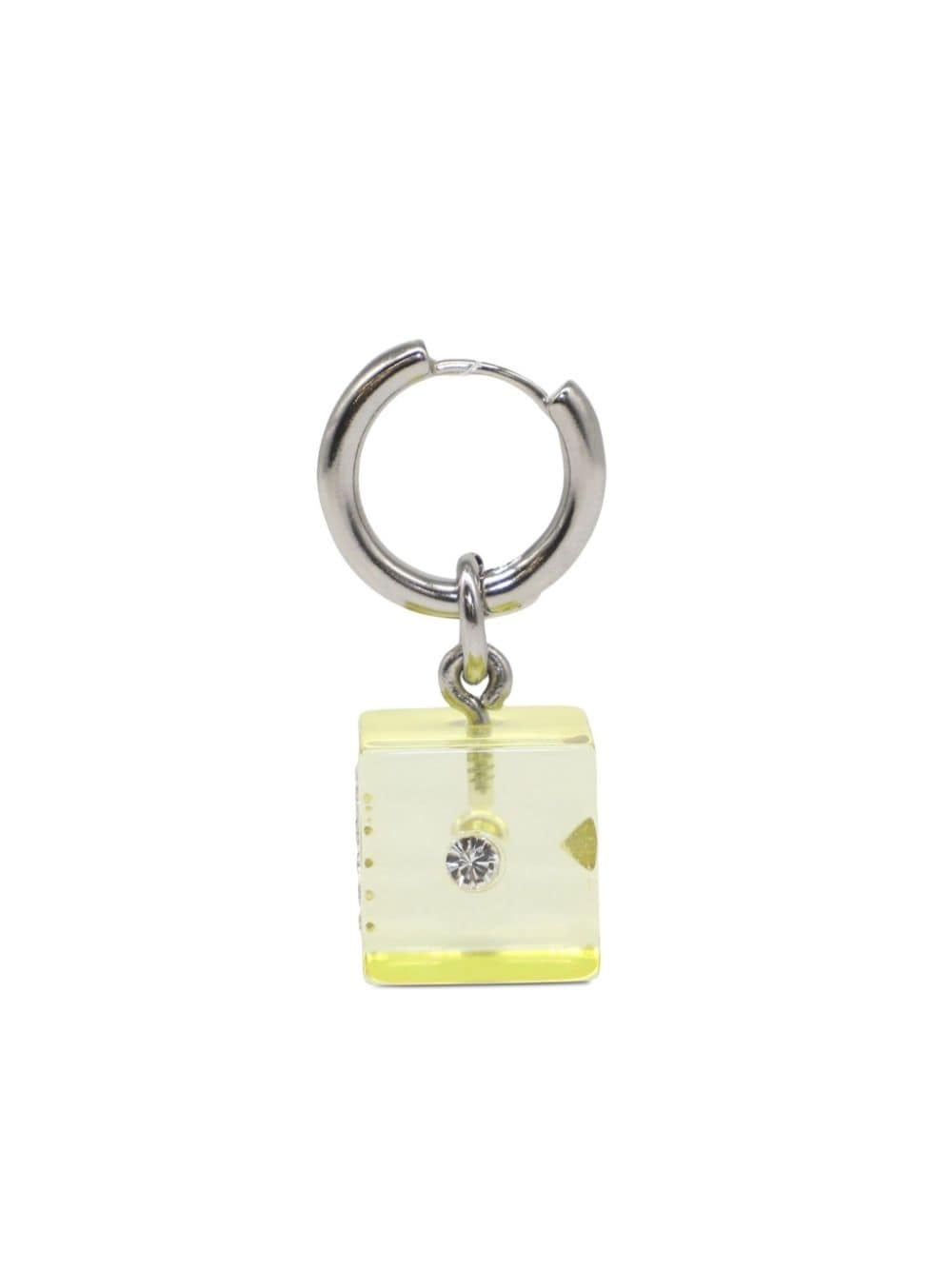logo-embellished charm earrings - 2