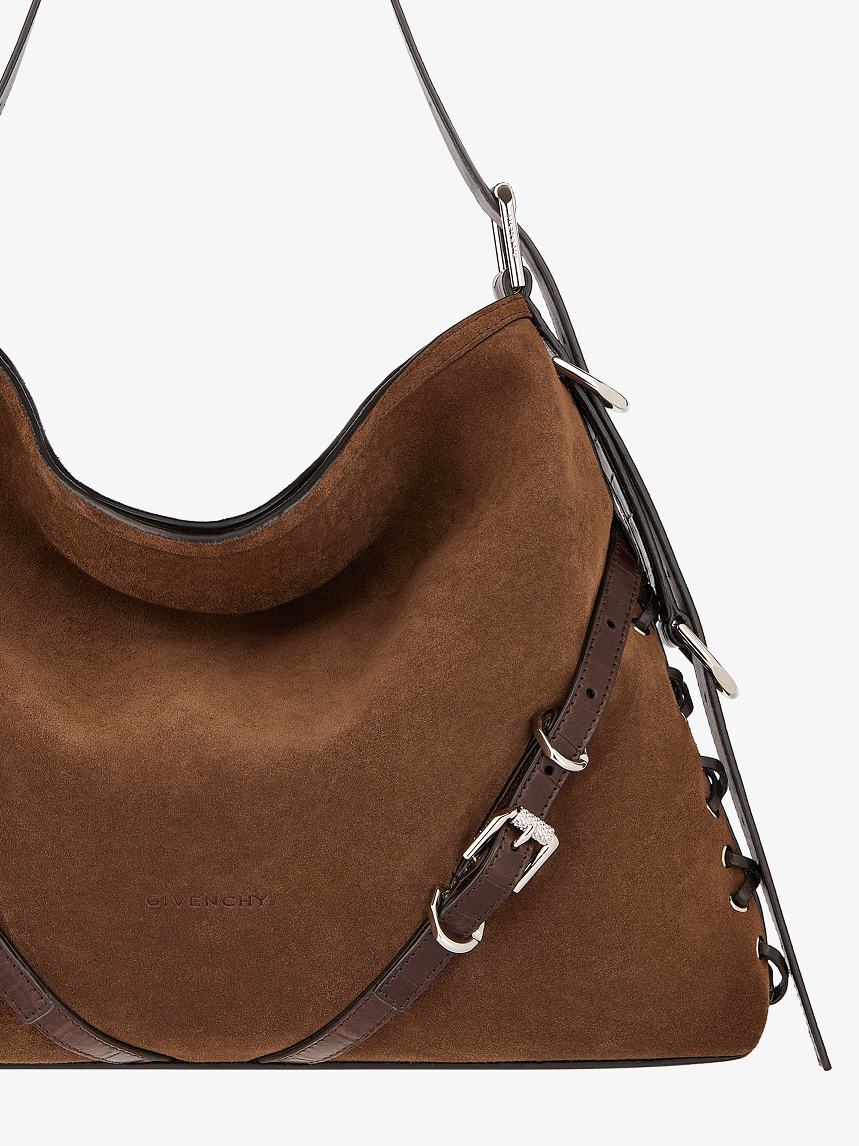 MEDIUM VOYOU BOYFRIEND BAG IN CORSET STYLE SUEDE - 6