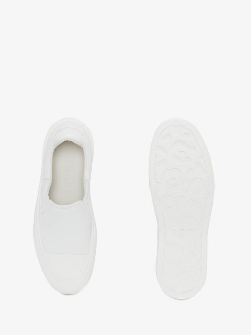 Deck Skate Plimsoll in White - 4