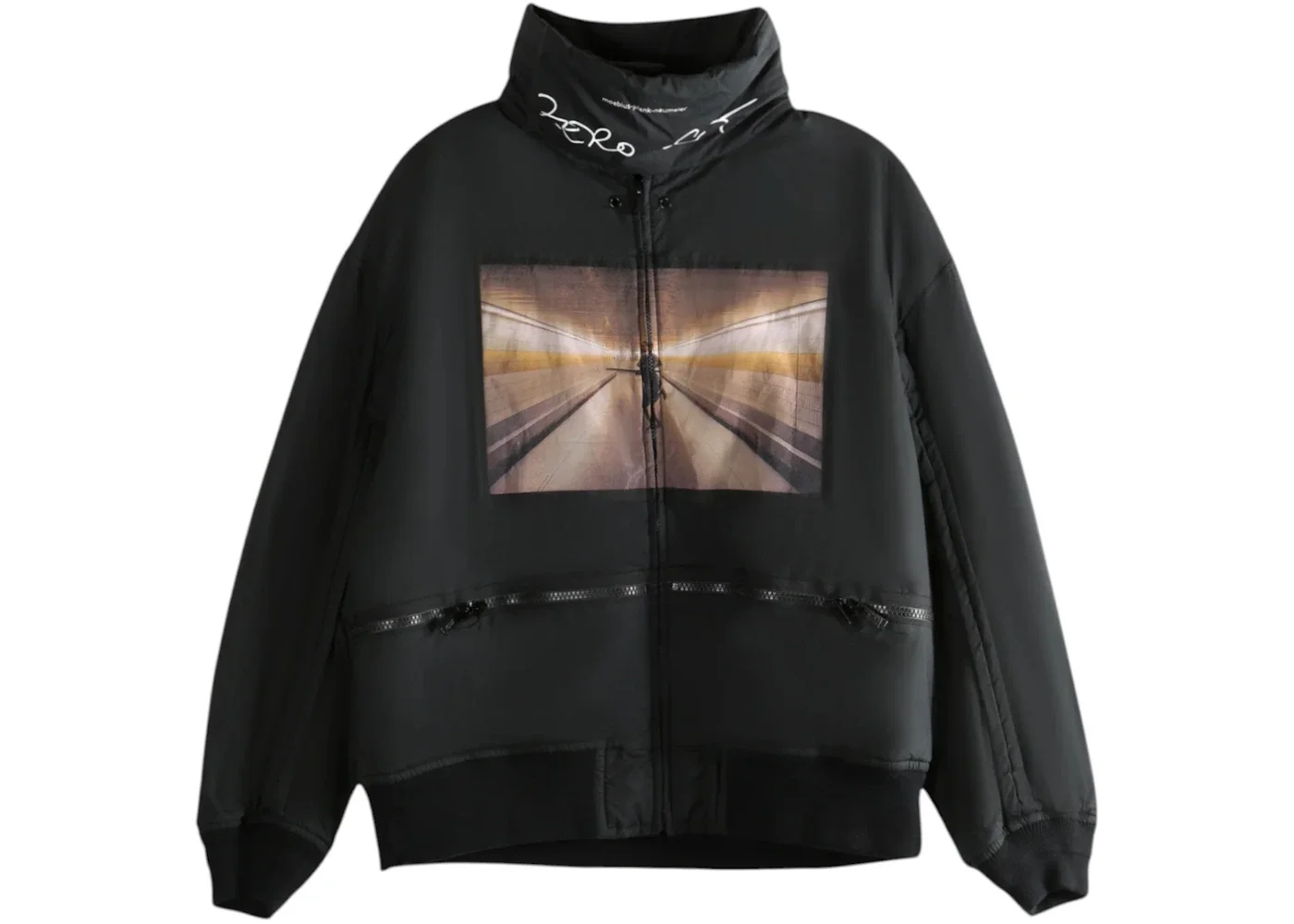 Undercover Elastic Hem Cotton Blouson Coat Black - 1