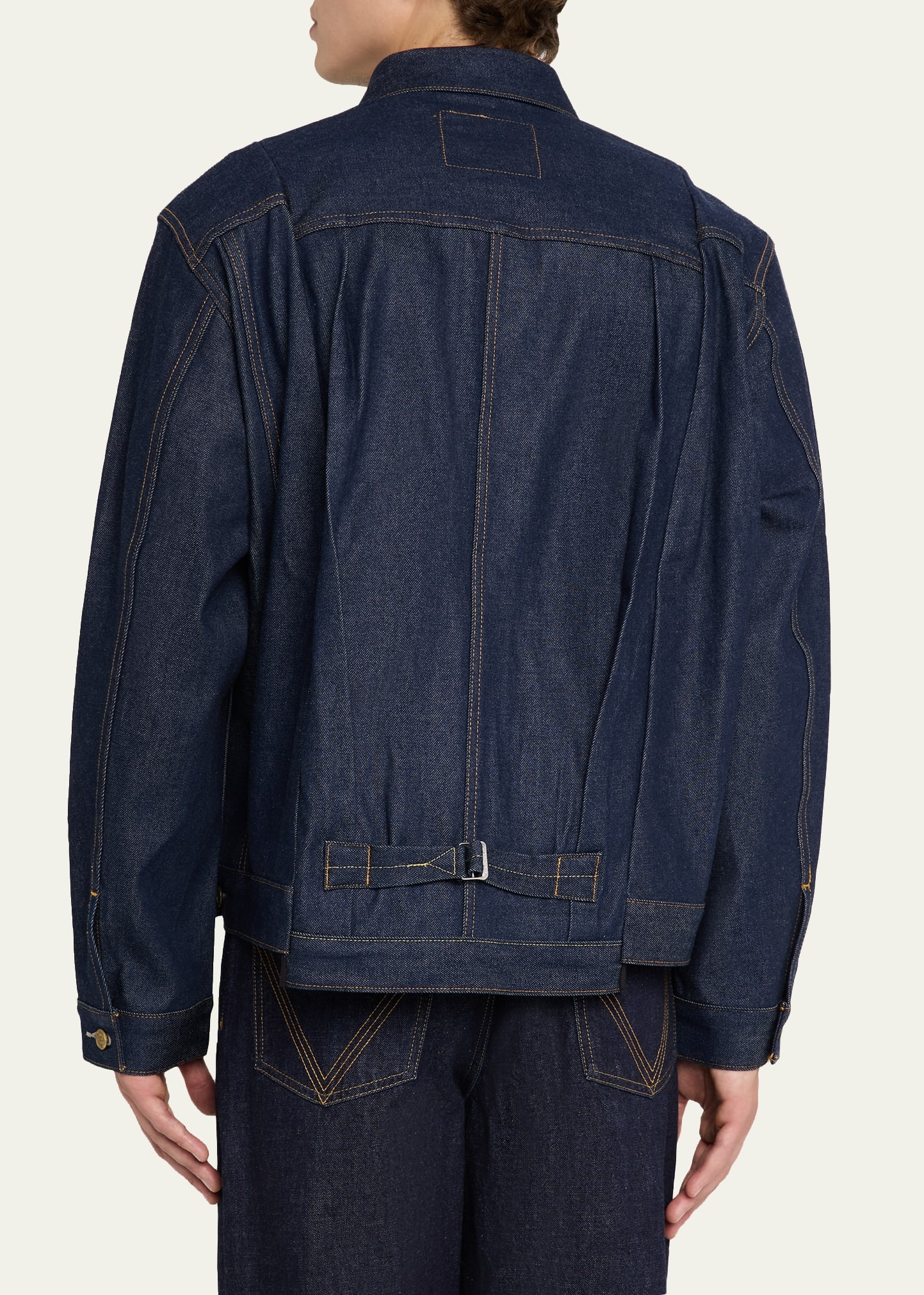 x Levi’s® Men's Dark Wash Denim Trucker Jacket - 3