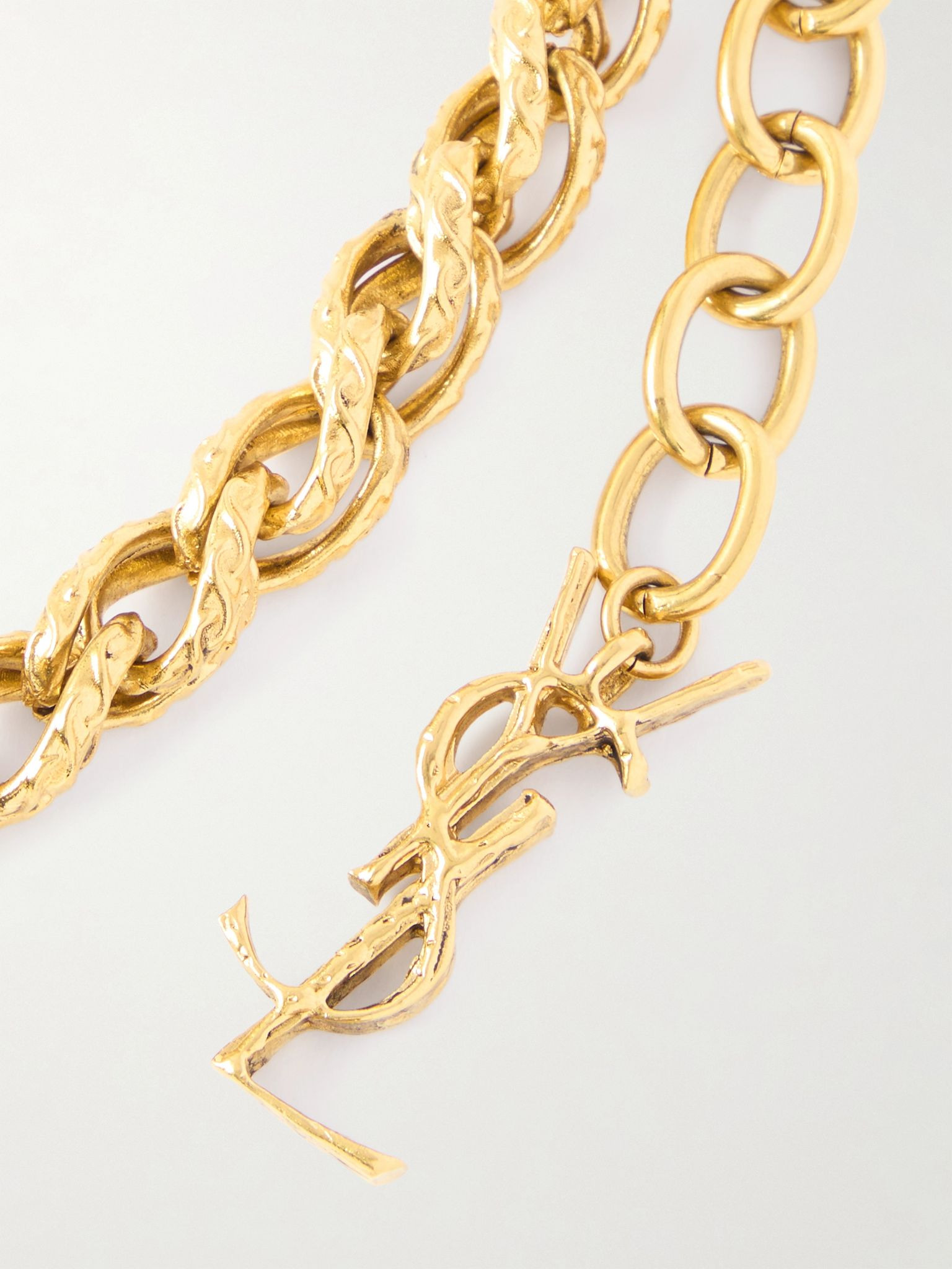 Hammered gold-tone necklace Gold - 4