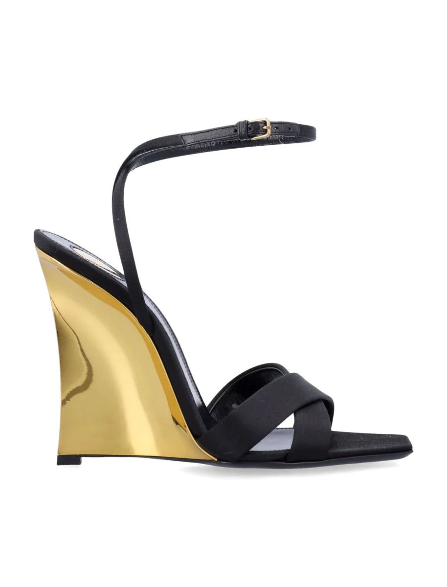 Saint Laurent Lucienne Sandal Wedges - 1