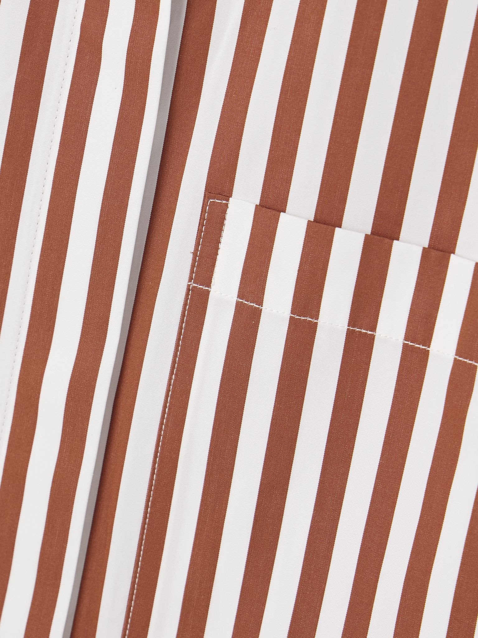 Morning After striped cotton-poplin shirt dress Brown - 5