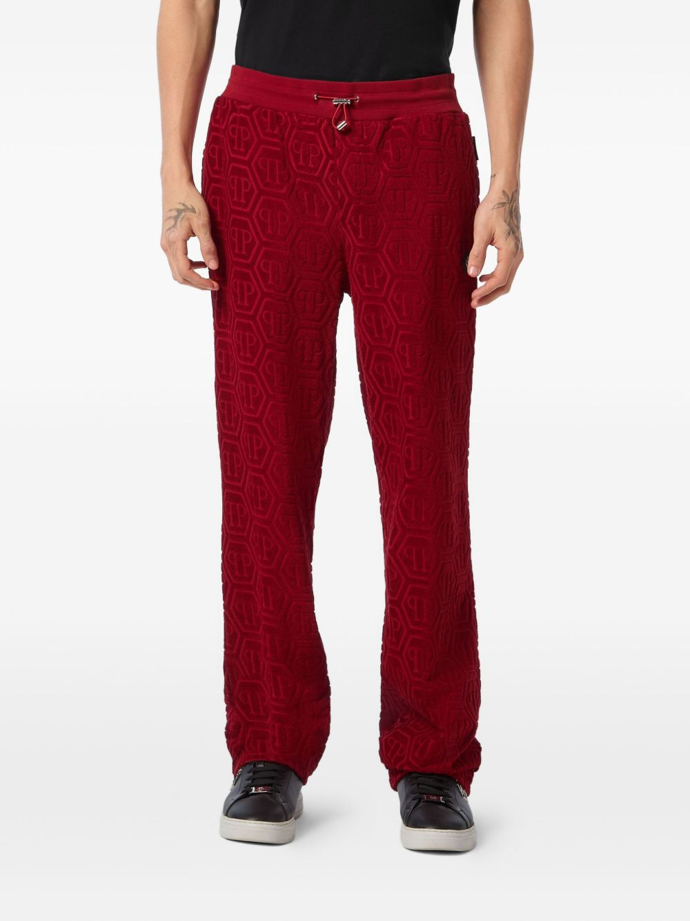 jacquard track pants - 3