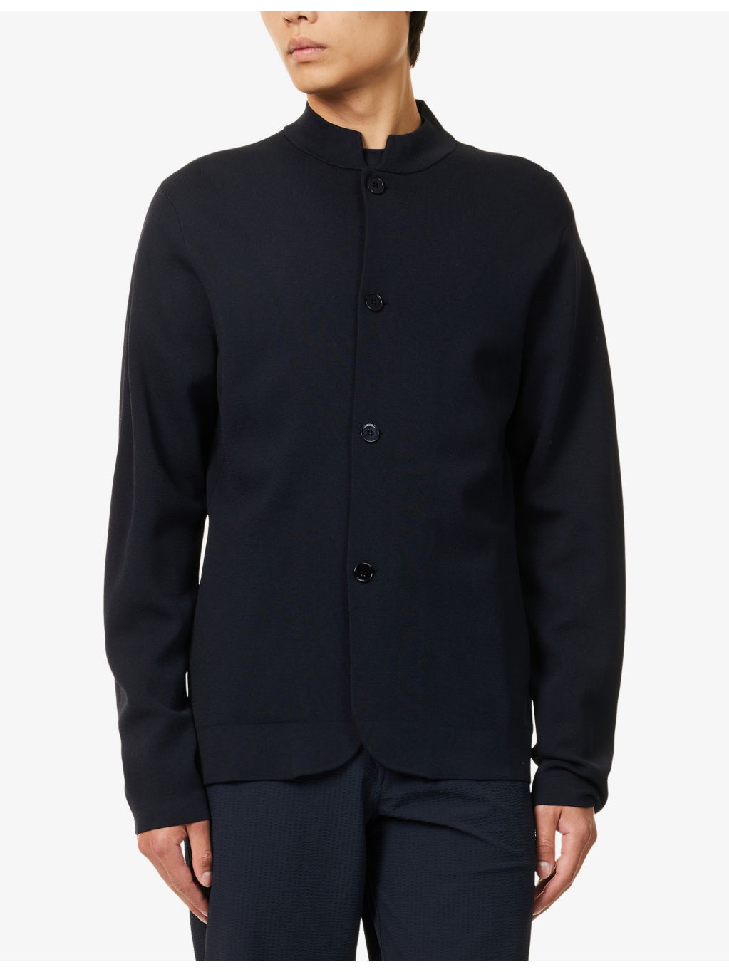Buttoned Long-Sleeve Knitted Cardigan - 3