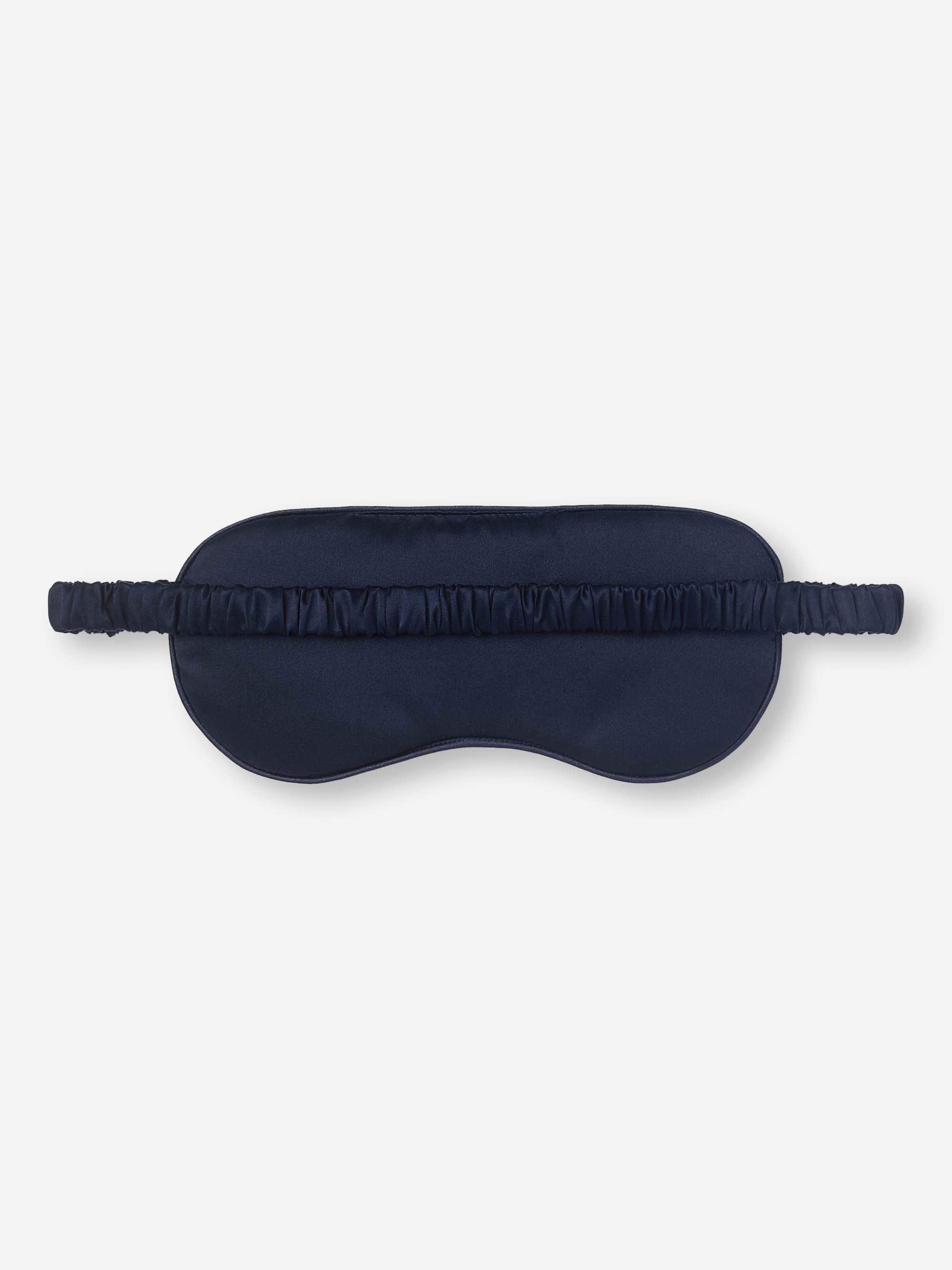 Eye Mask Silk Jacquard Navy Jungle Paisley Pattern - 2