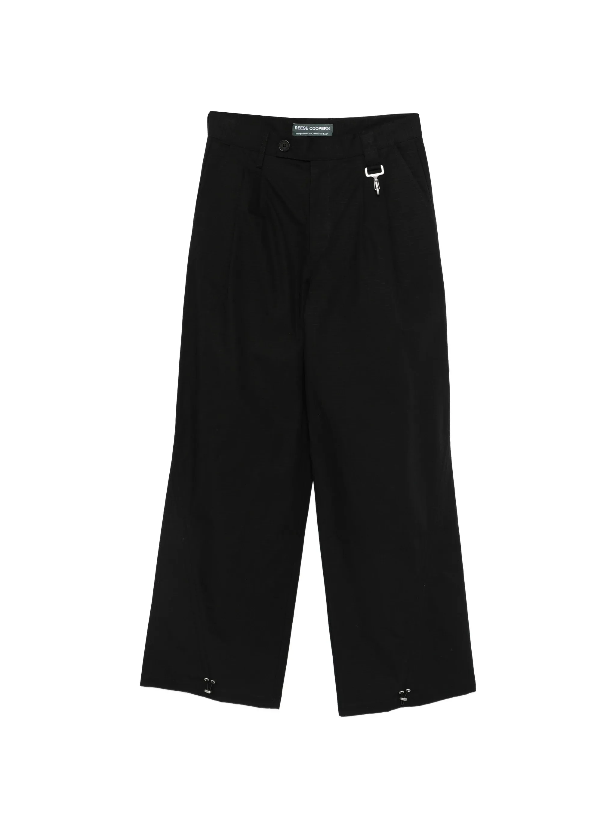 pleated ripstop trousers - 1