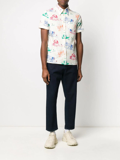 GUCCI x Disney Mickey and Minnie print shirt outlook