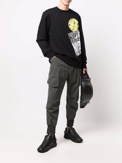 Y-3 graphic-print cotton sweatshirt outlook