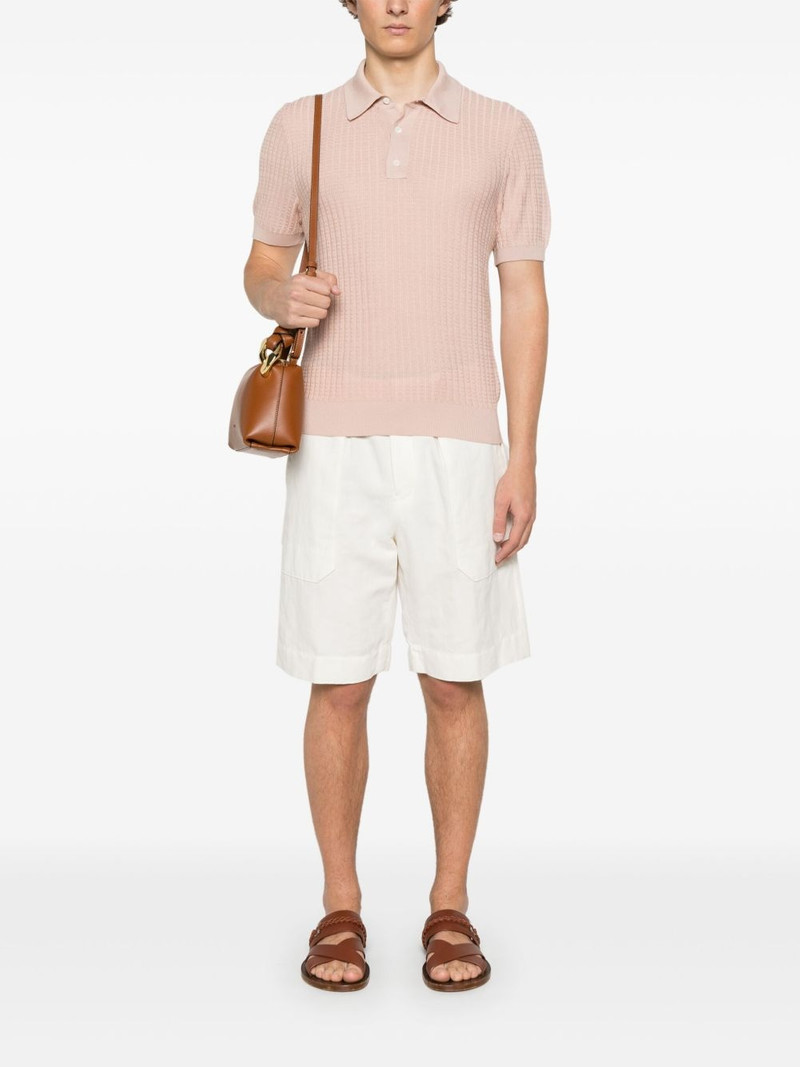 Canali fine-knit polo shirt outlook
