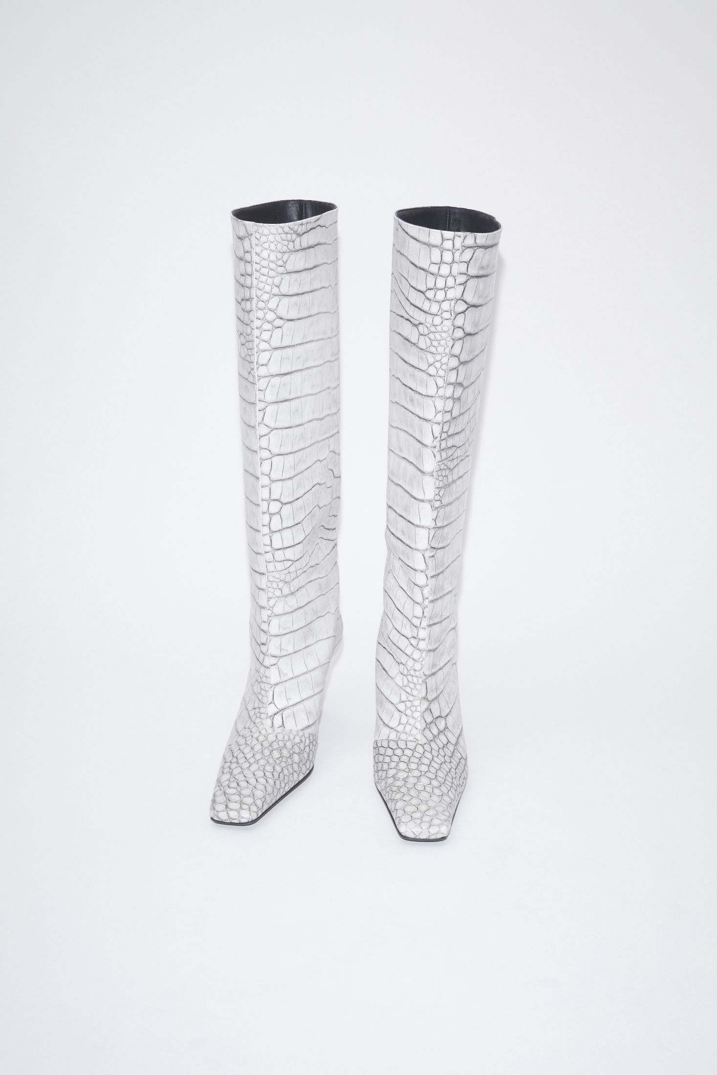 Leather heel boots - Off white - 3