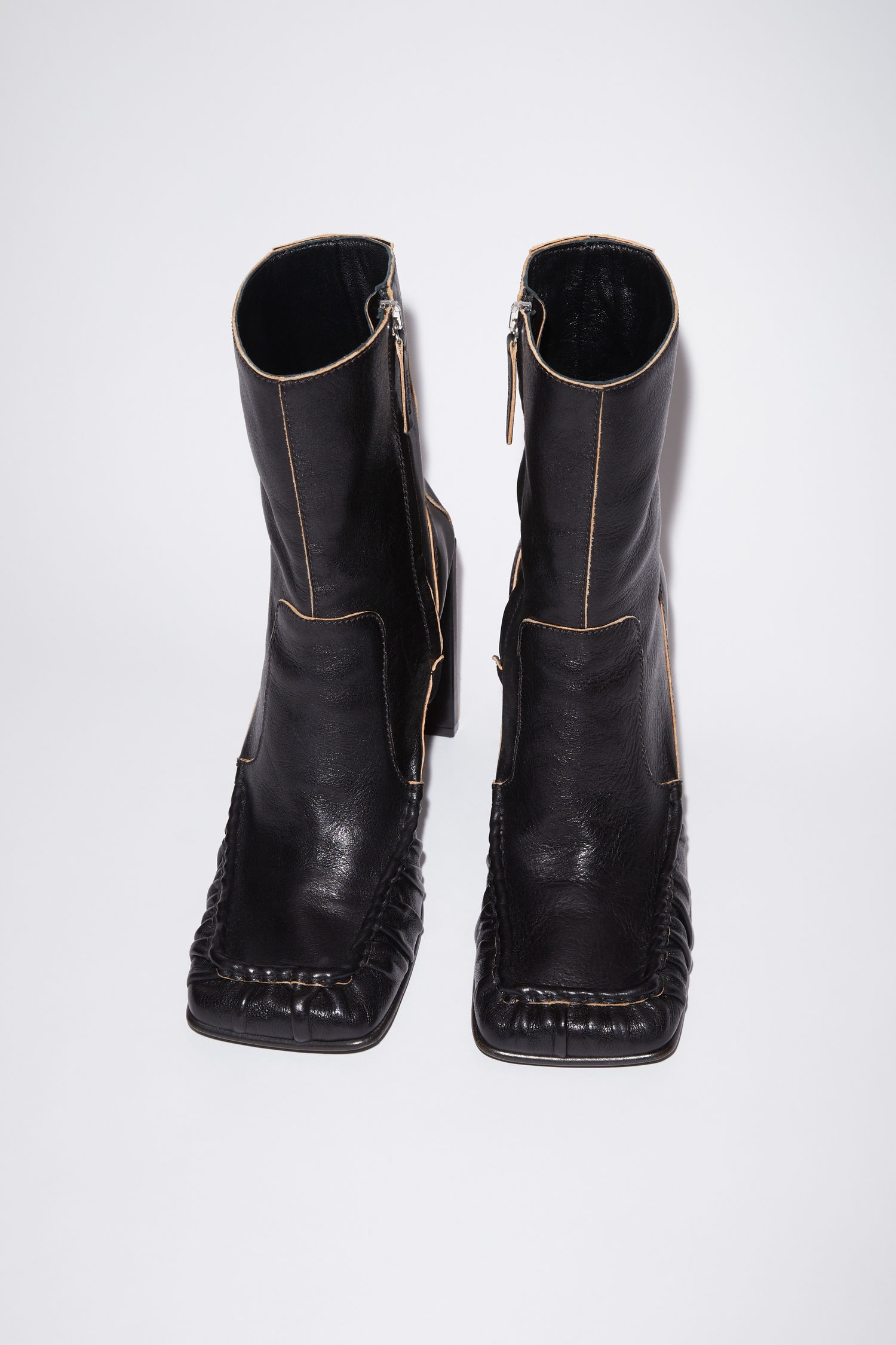 Leather ankle boots - Black - 2
