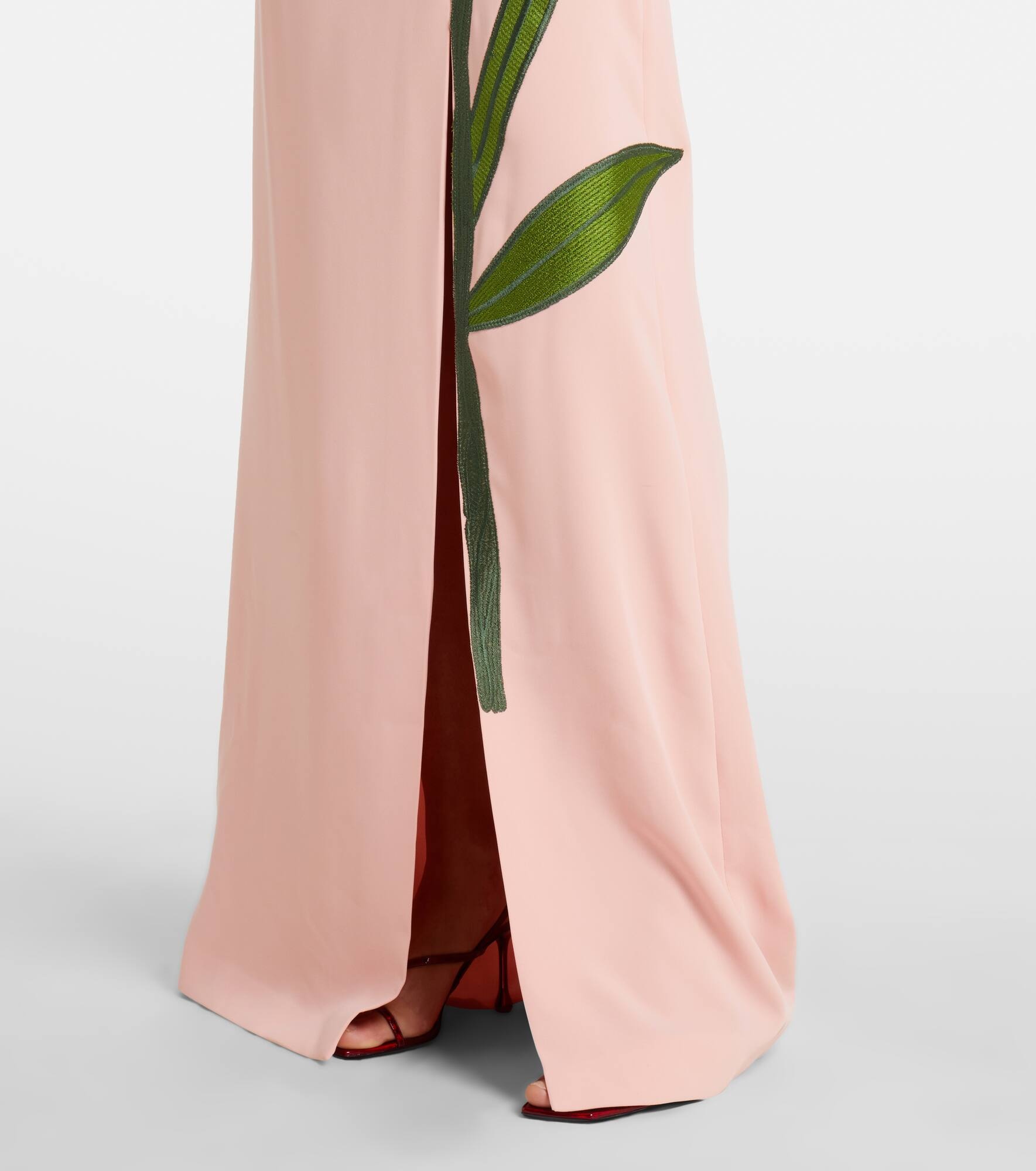 Margita floral crêpe corset gown - 5